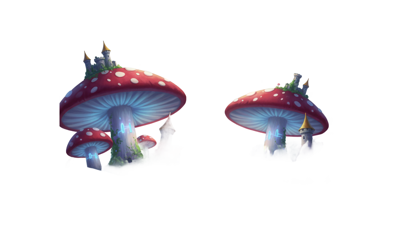mushroom kingdom png PNG transparent background
