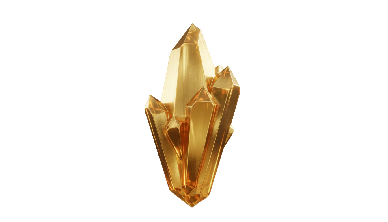 gold crystal png PNG transparent background
