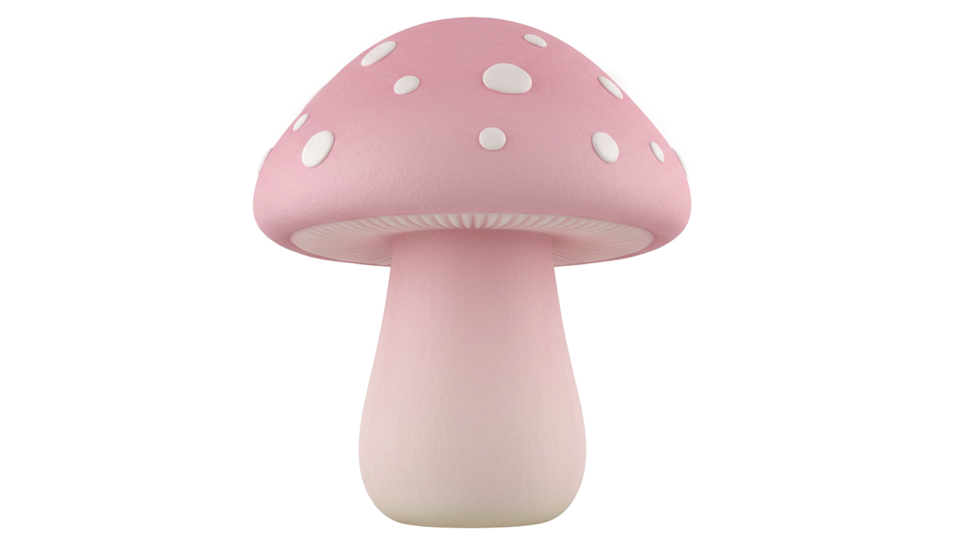 pink mushroom png PNG transparent background