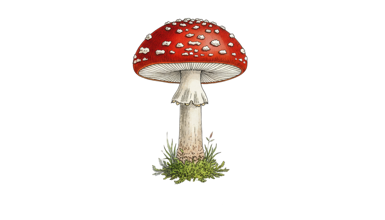 mushroom illustration png PNG transparent background