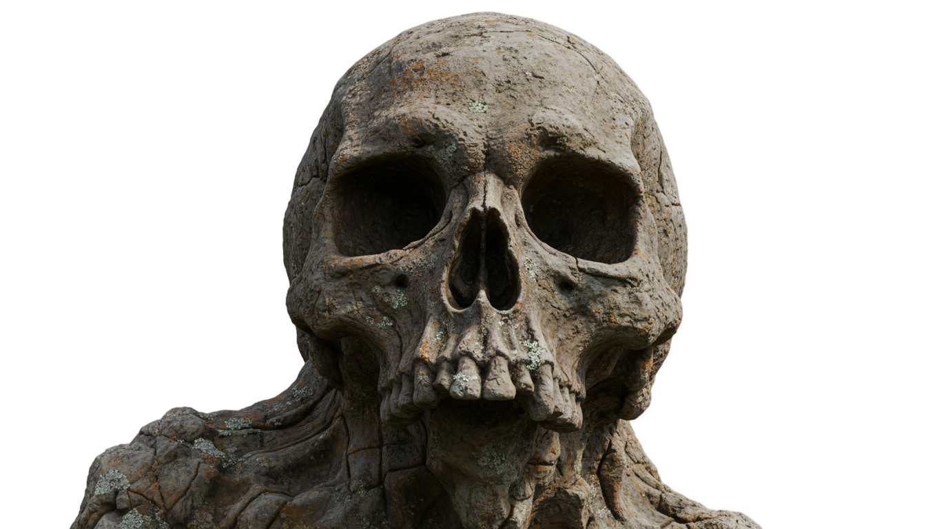 skull rock png PNG transparent background
