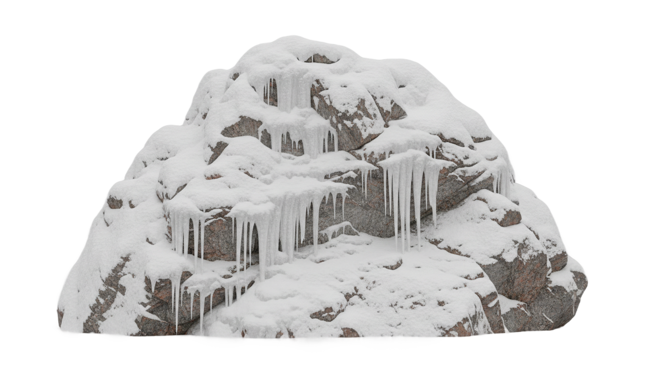 snow rock png PNG transparent background