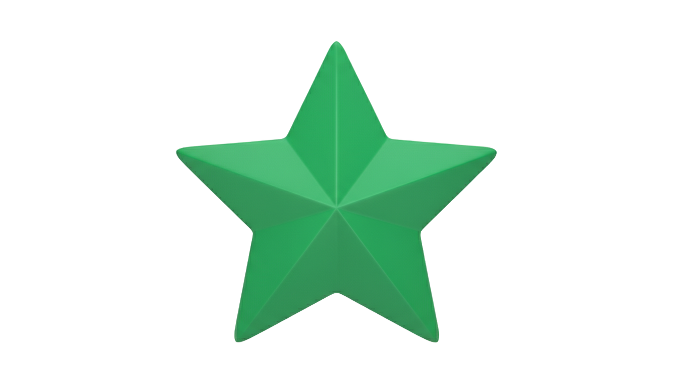 green star png PNG transparent background