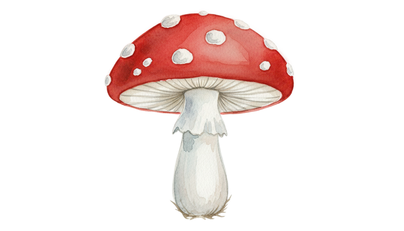mushroom watercolor png PNG transparent background