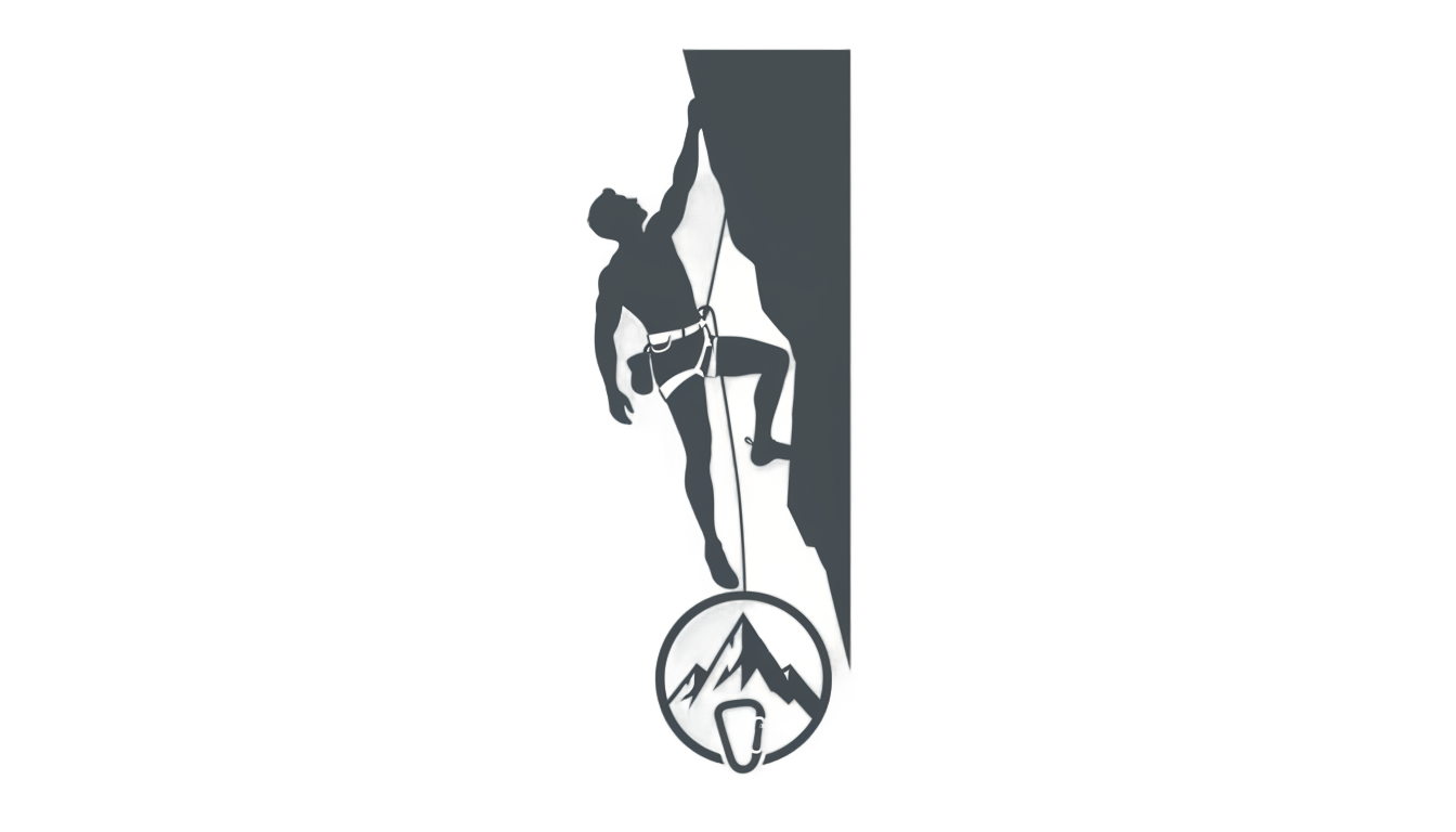 rock climbing logo png PNG transparent background