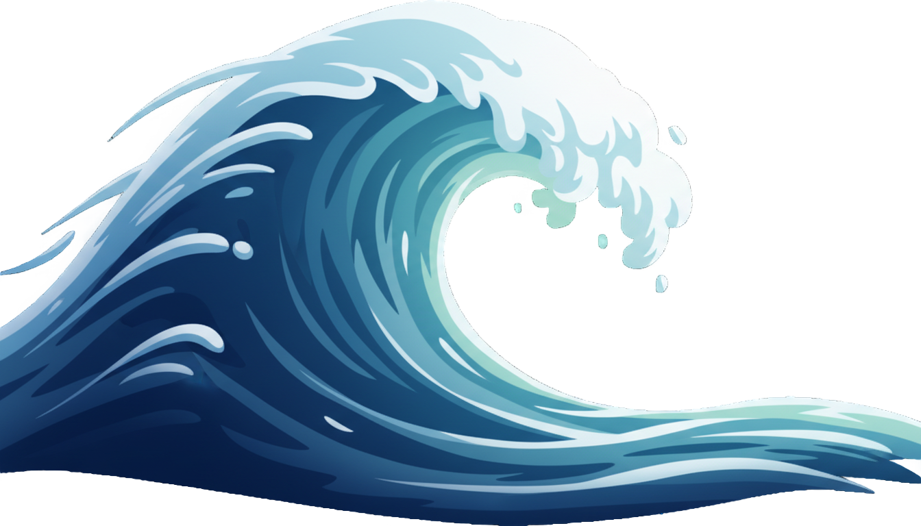 wave art png PNG transparent background