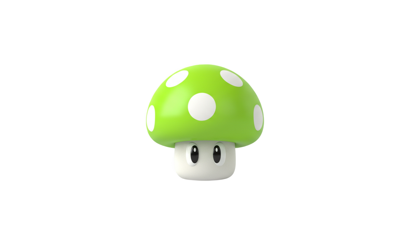 1 up mushroom png PNG transparent background