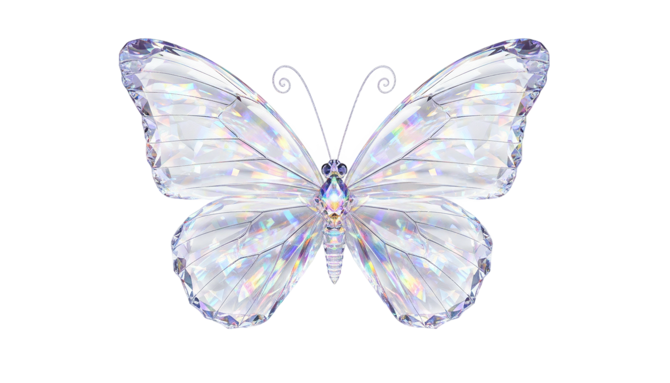 crystal butterfly png PNG transparent background