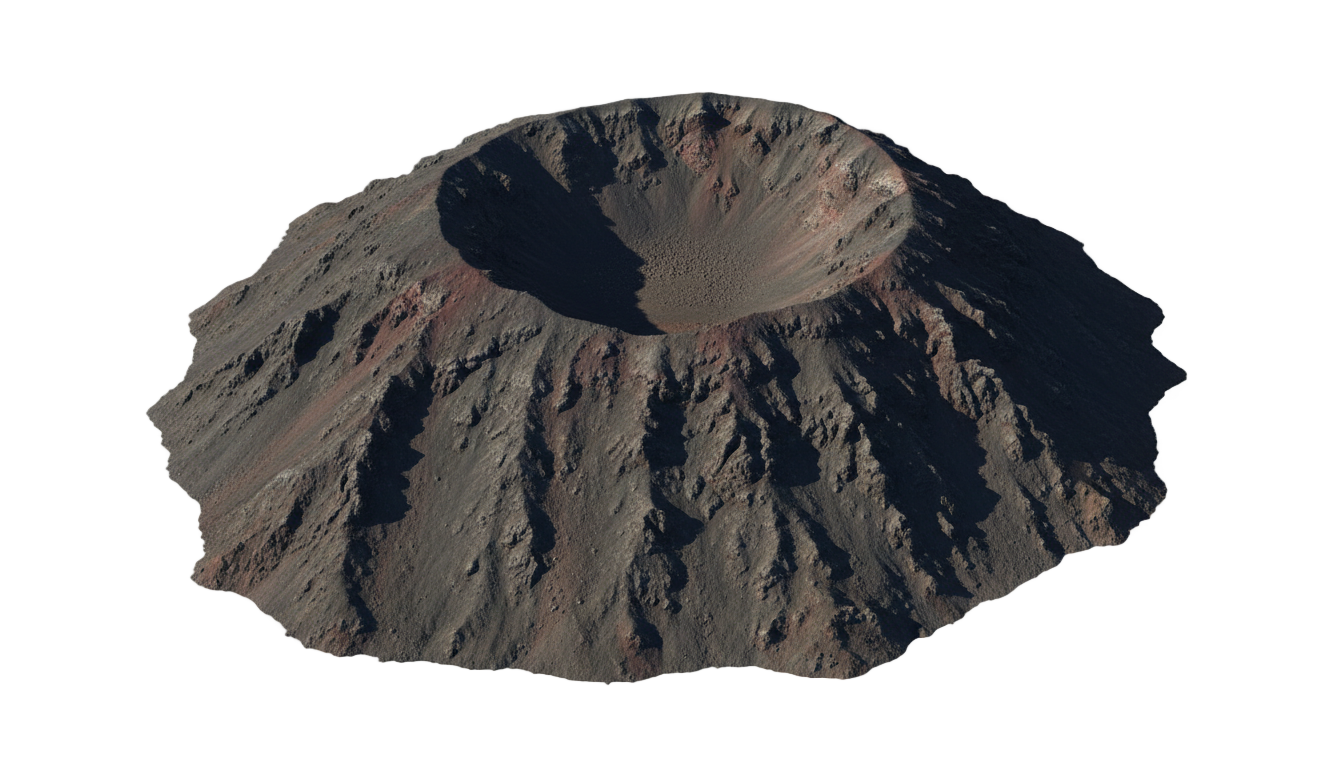 crater mountain png PNG transparent background