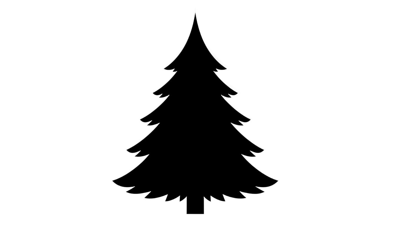 pine tree silhouette png PNG transparent background