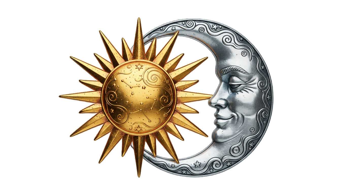 sun and moon png PNG transparent background