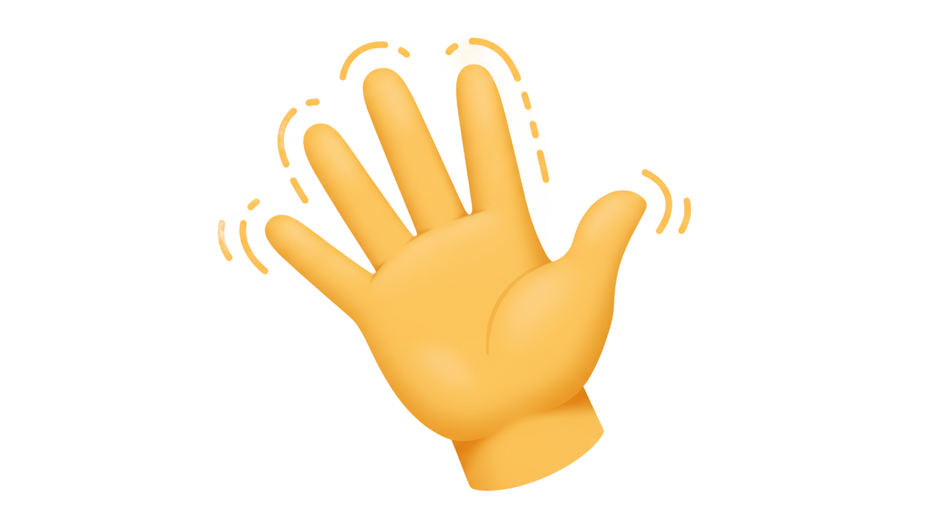 wave emoji png PNG transparent background