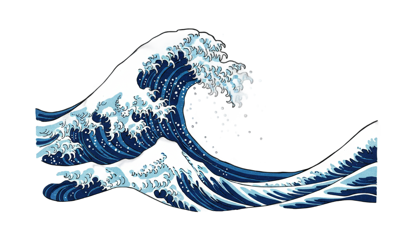 japanese wave png PNG transparent background