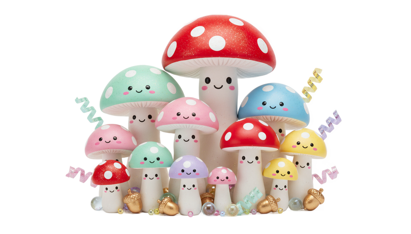 mushroom stickers png PNG transparent background