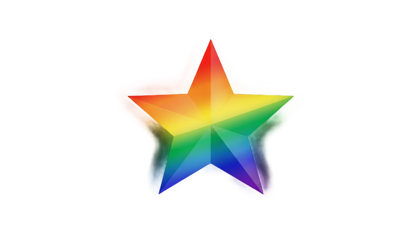 rainbow star png PNG transparent background