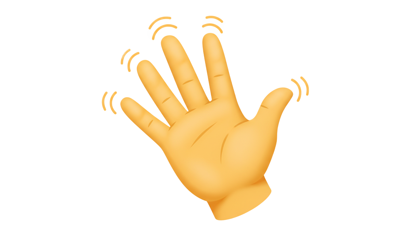 wave emoji png PNG transparent background
