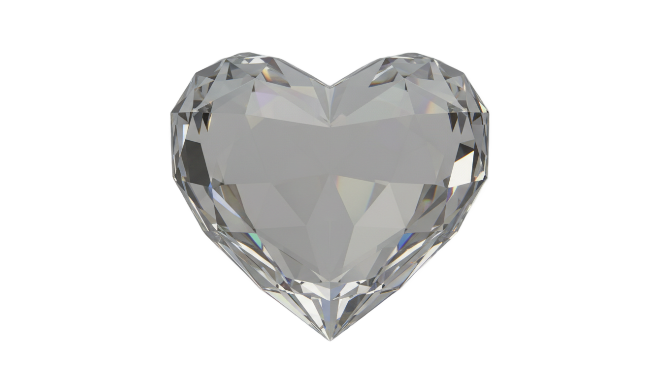 crystal heart png PNG transparent background