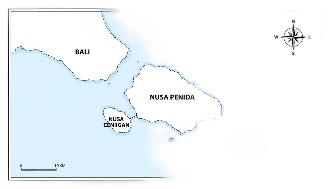 nusa island png map PNG transparent background