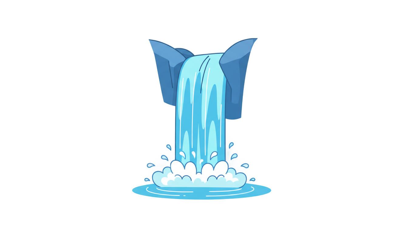 waterfall png cartoon PNG transparent background