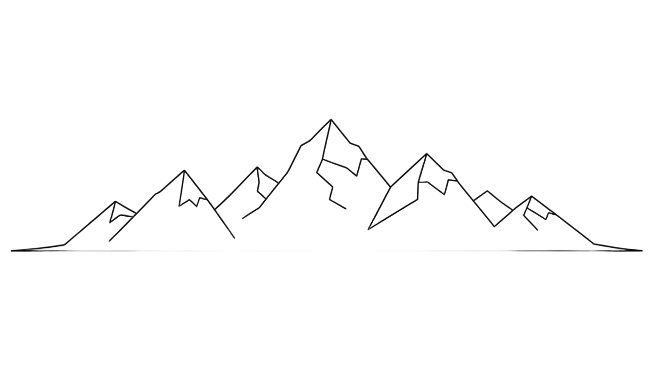 mountain line art png PNG transparent background