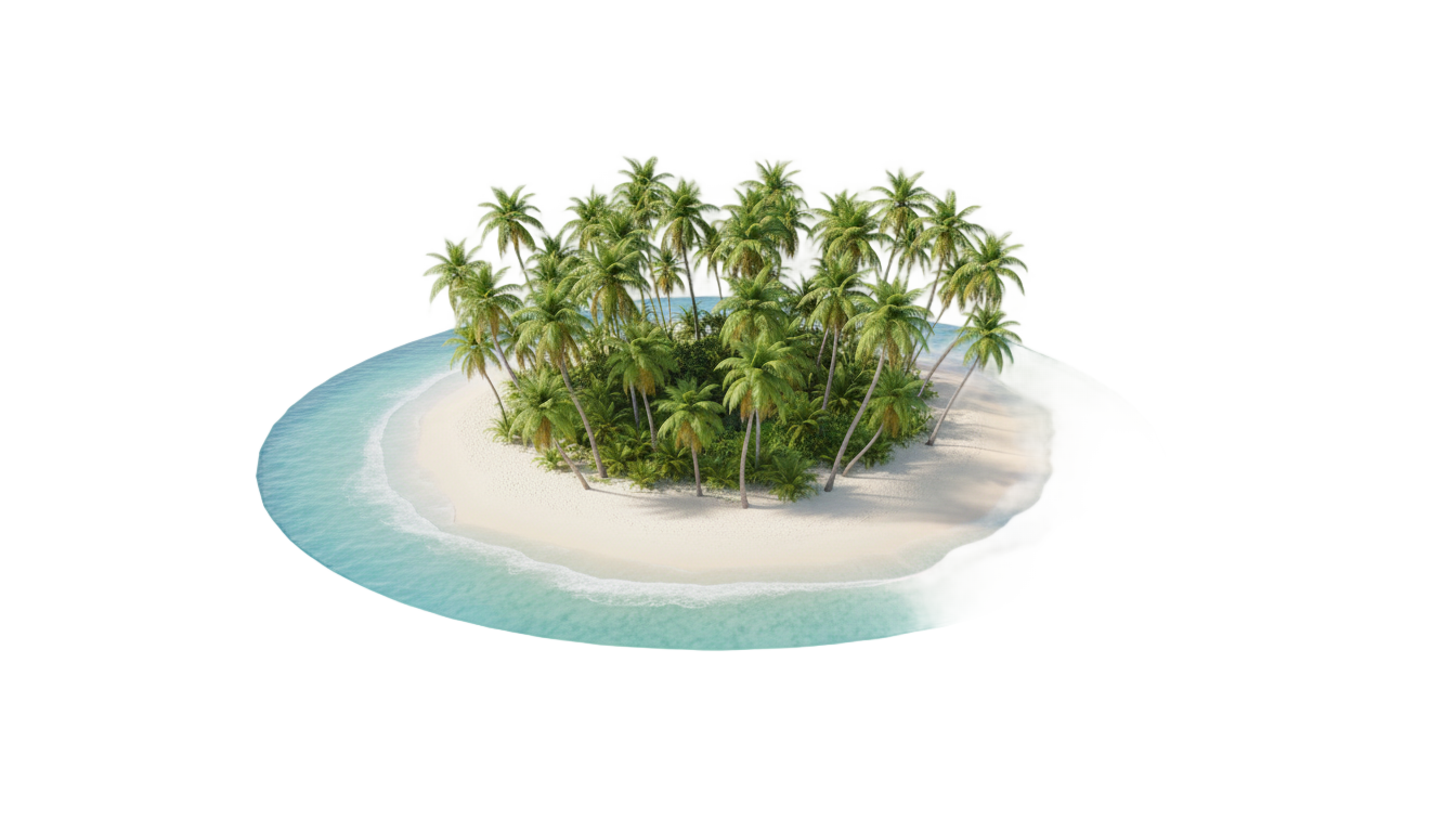 palm tree island png PNG transparent background