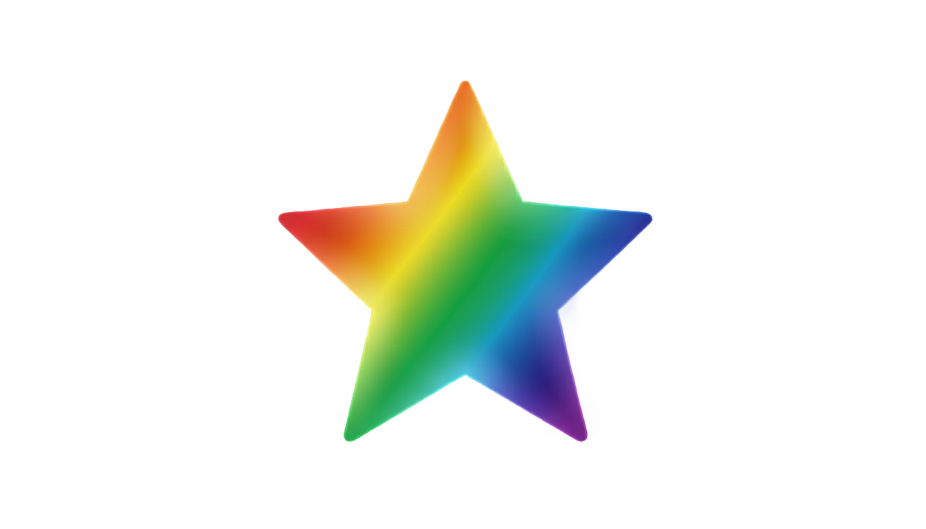 rainbow star png PNG transparent background