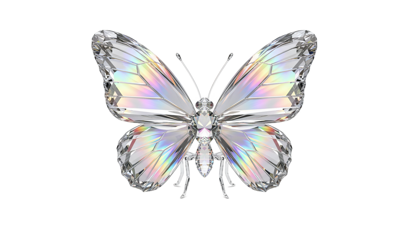 crystal butterfly png PNG transparent background