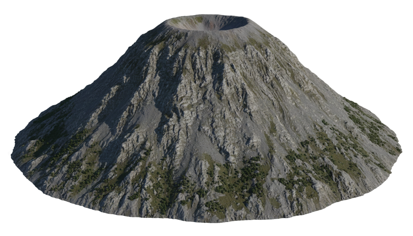 dormant volcano in png PNG transparent background