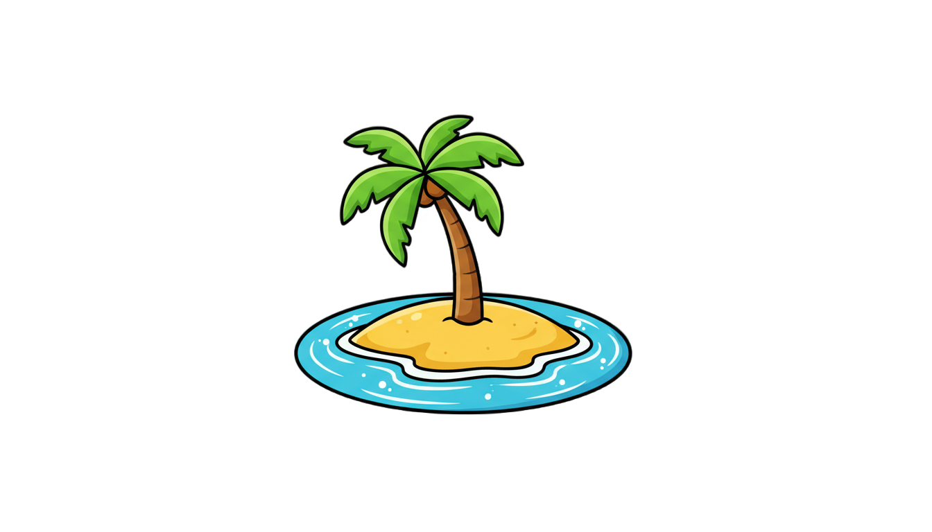 desert island emoji png PNG transparent background