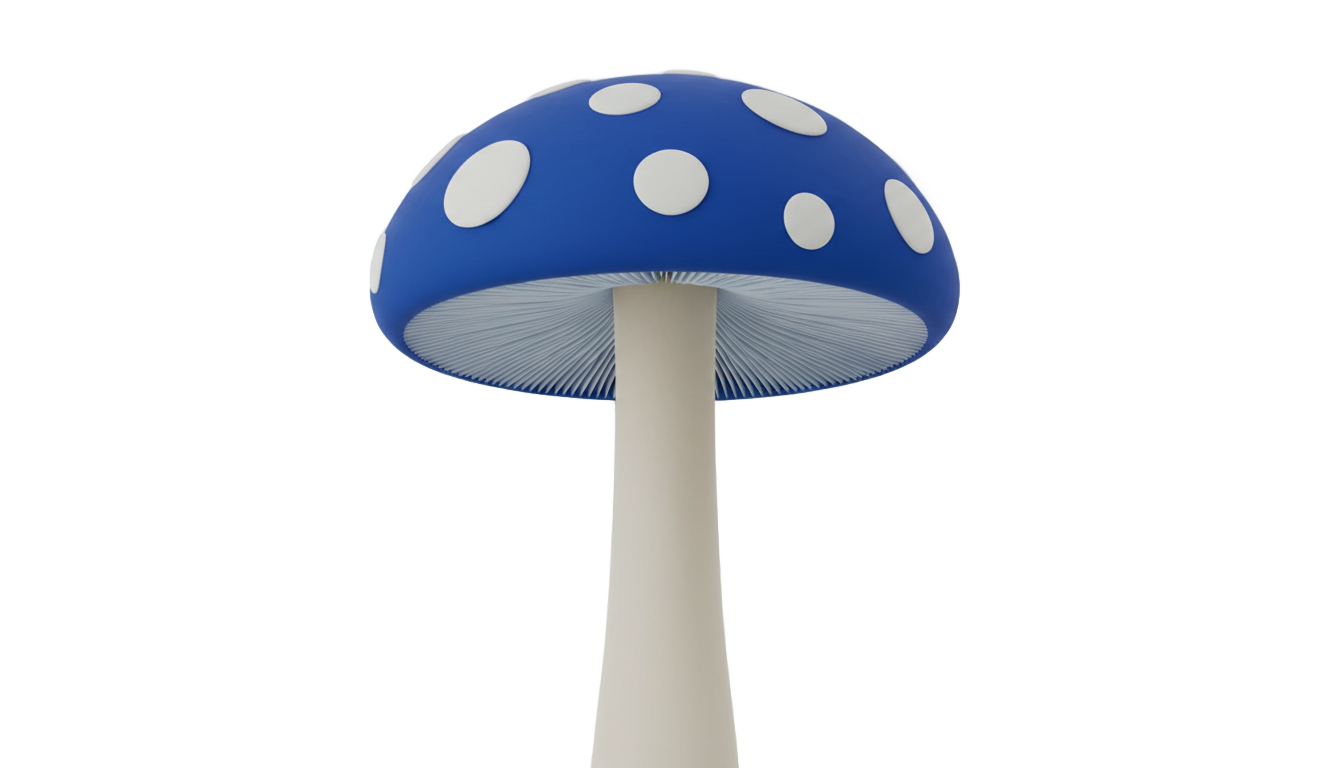 blue mushroom png PNG transparent background