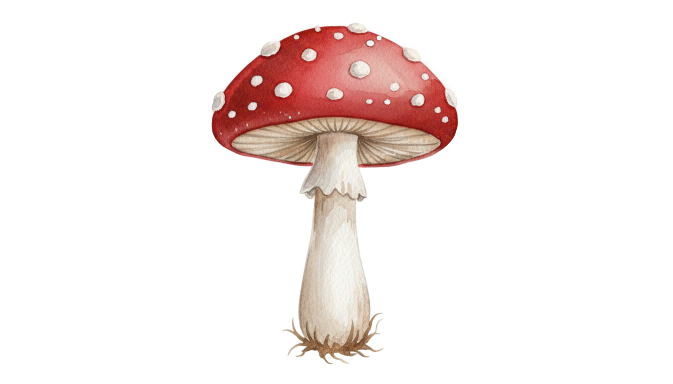 mushroom watercolor png PNG transparent background