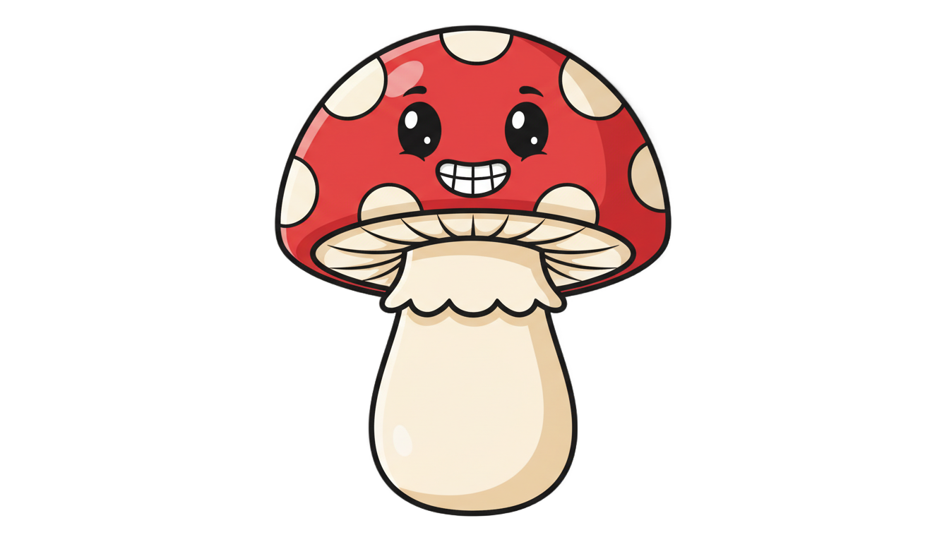 mushroom emoji png PNG transparent background