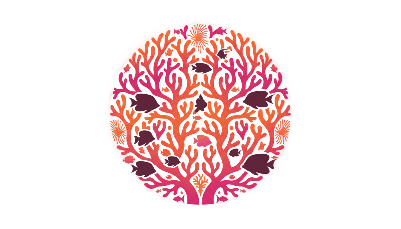 coral reef logo png PNG transparent background