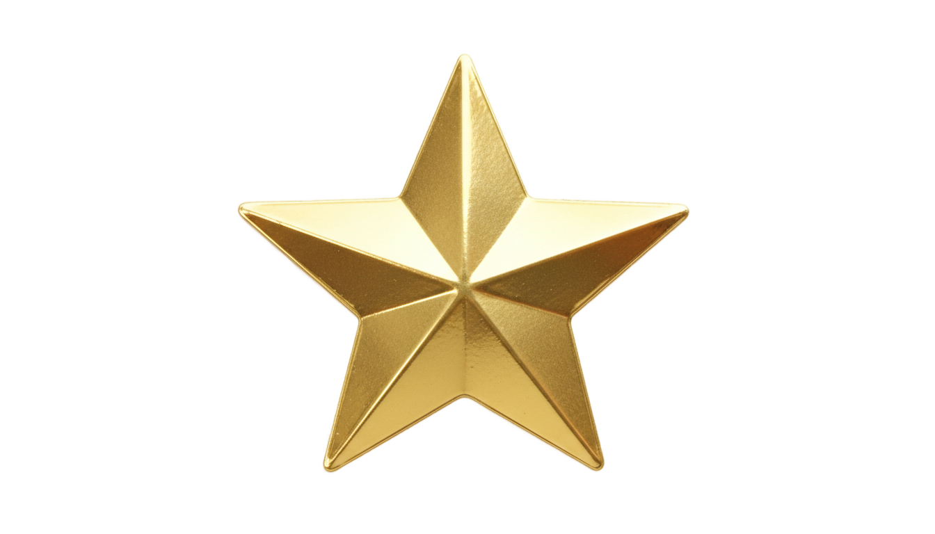 gold star sticker png PNG transparent background
