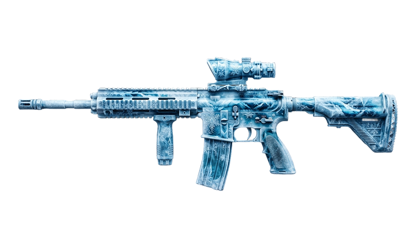 m416 glacier skin png PNG transparent background