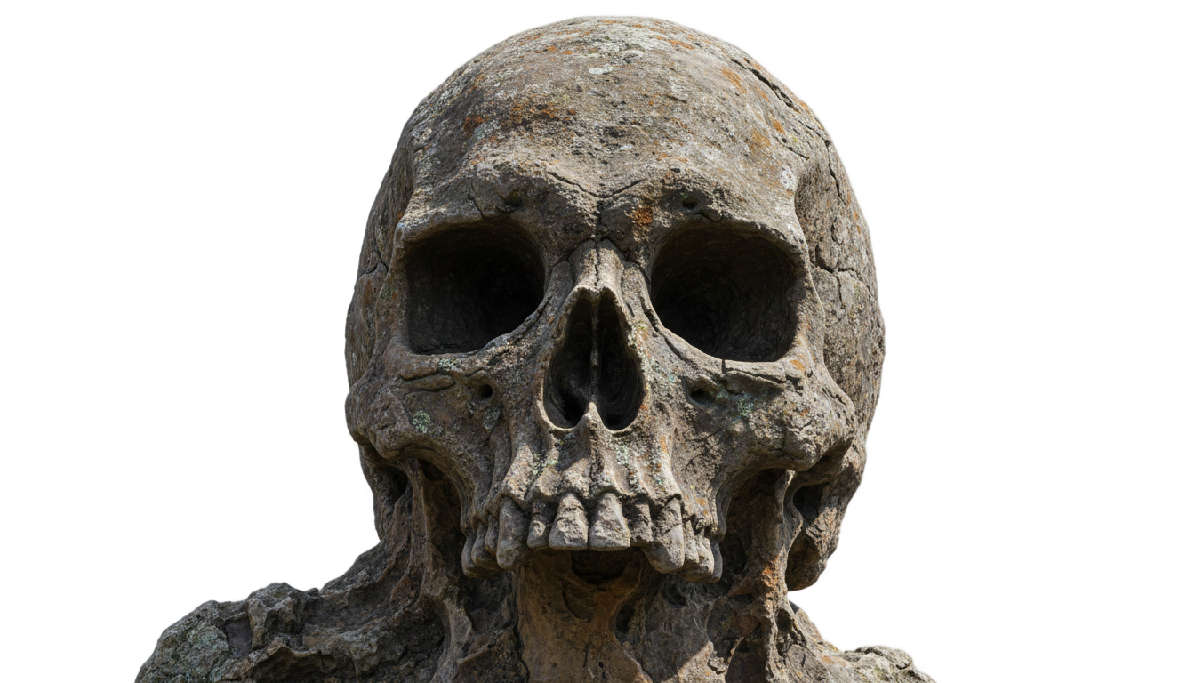 skull rock png PNG transparent background