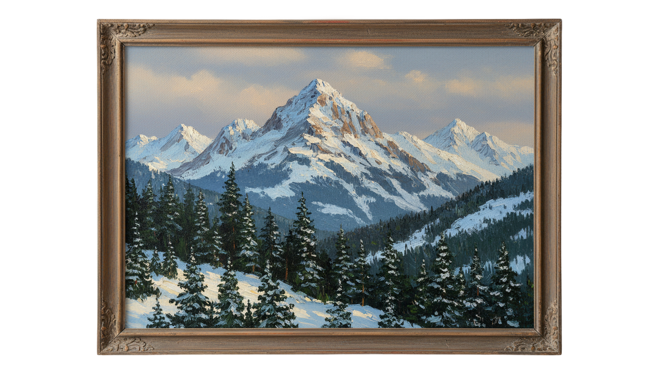 mountain painting png PNG transparent background