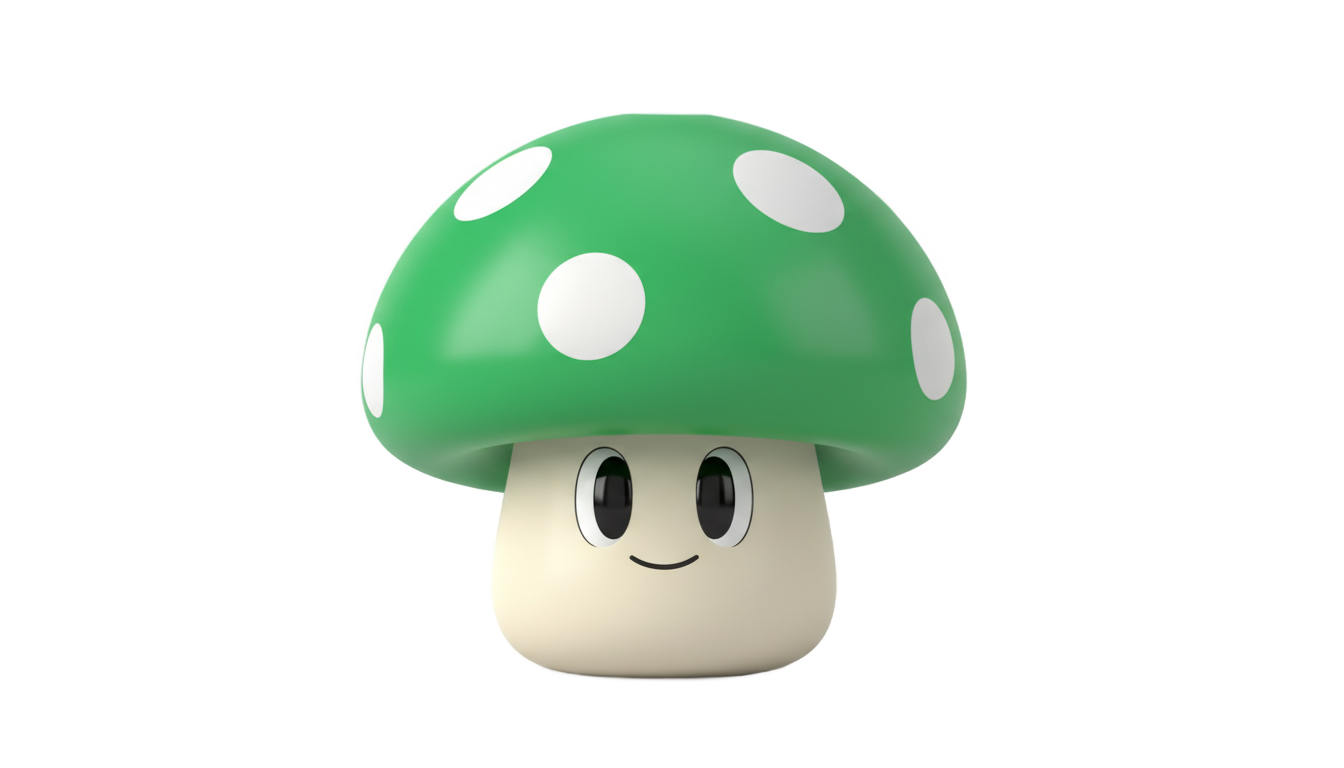 1 up mushroom png PNG transparent background