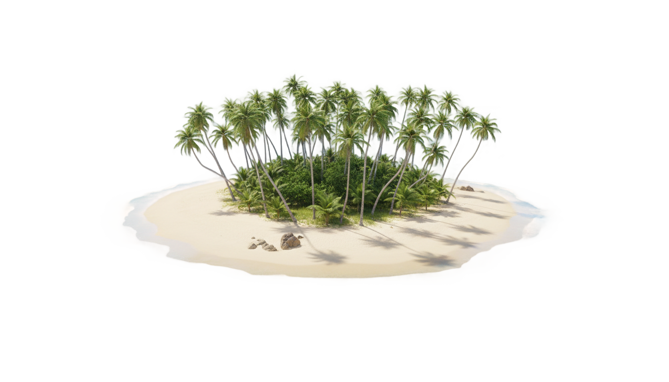 palm tree island png PNG transparent background