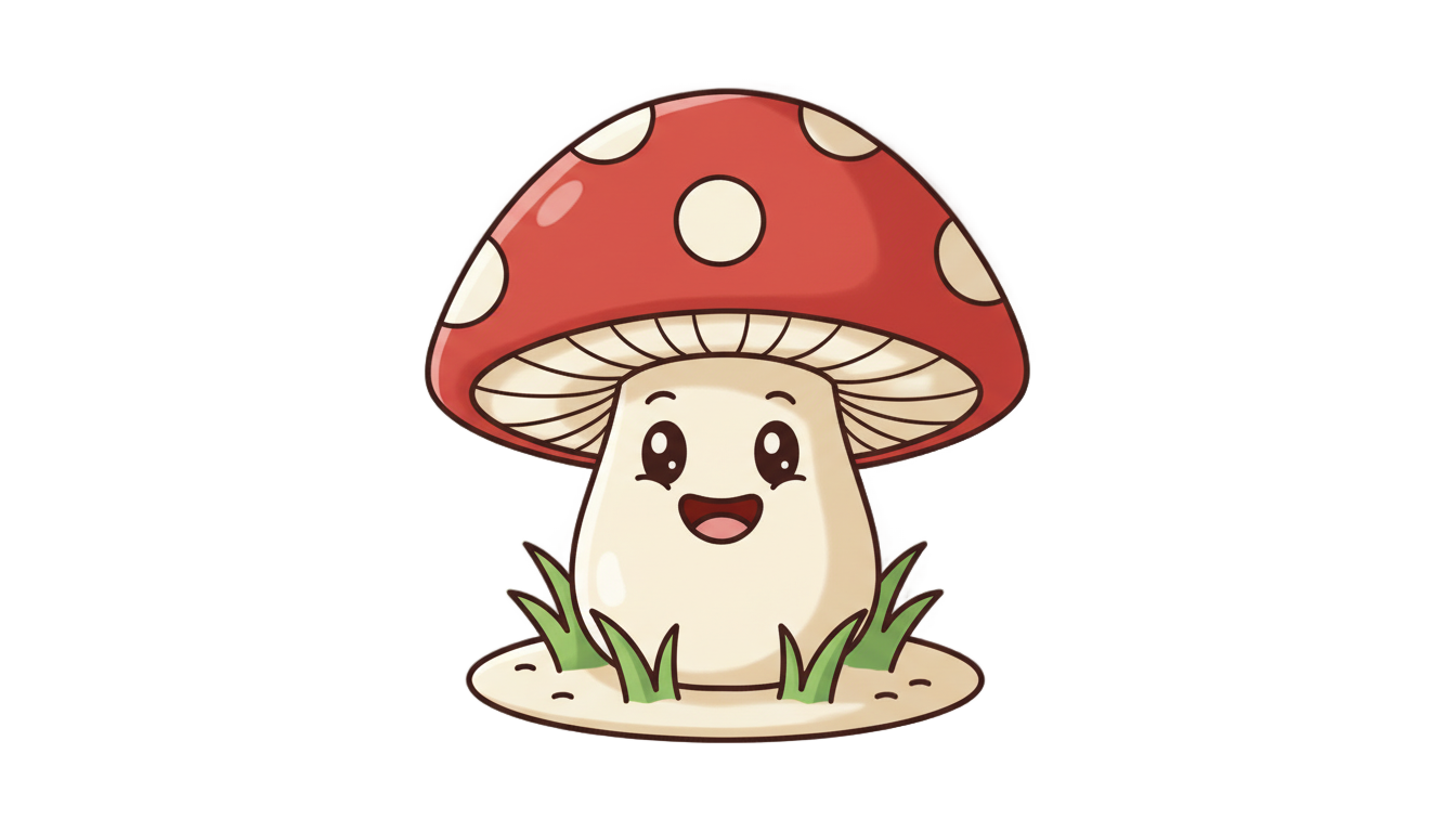 cartoon mushroom png PNG transparent background