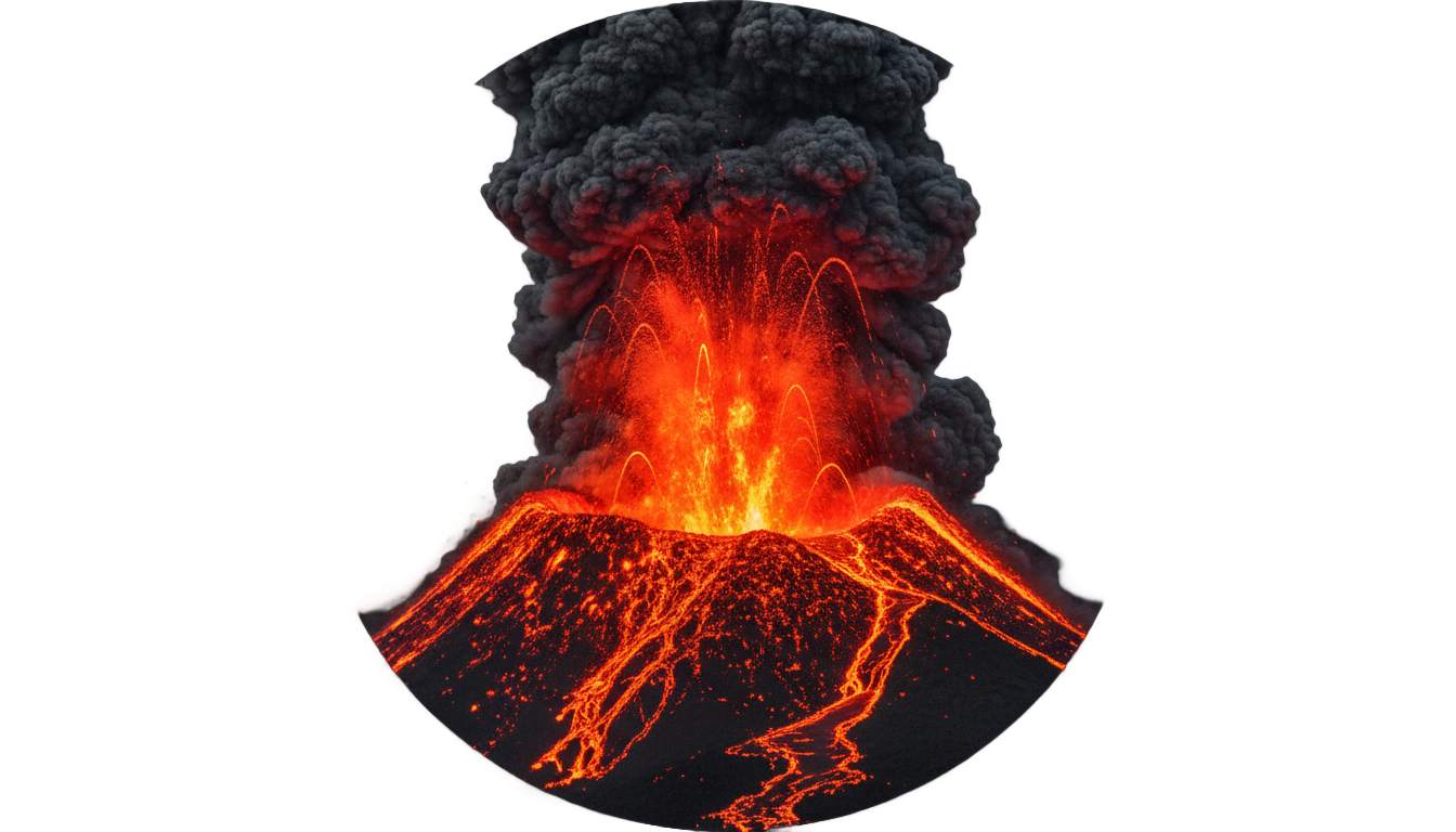 png volcano eruption 2023 PNG transparent background