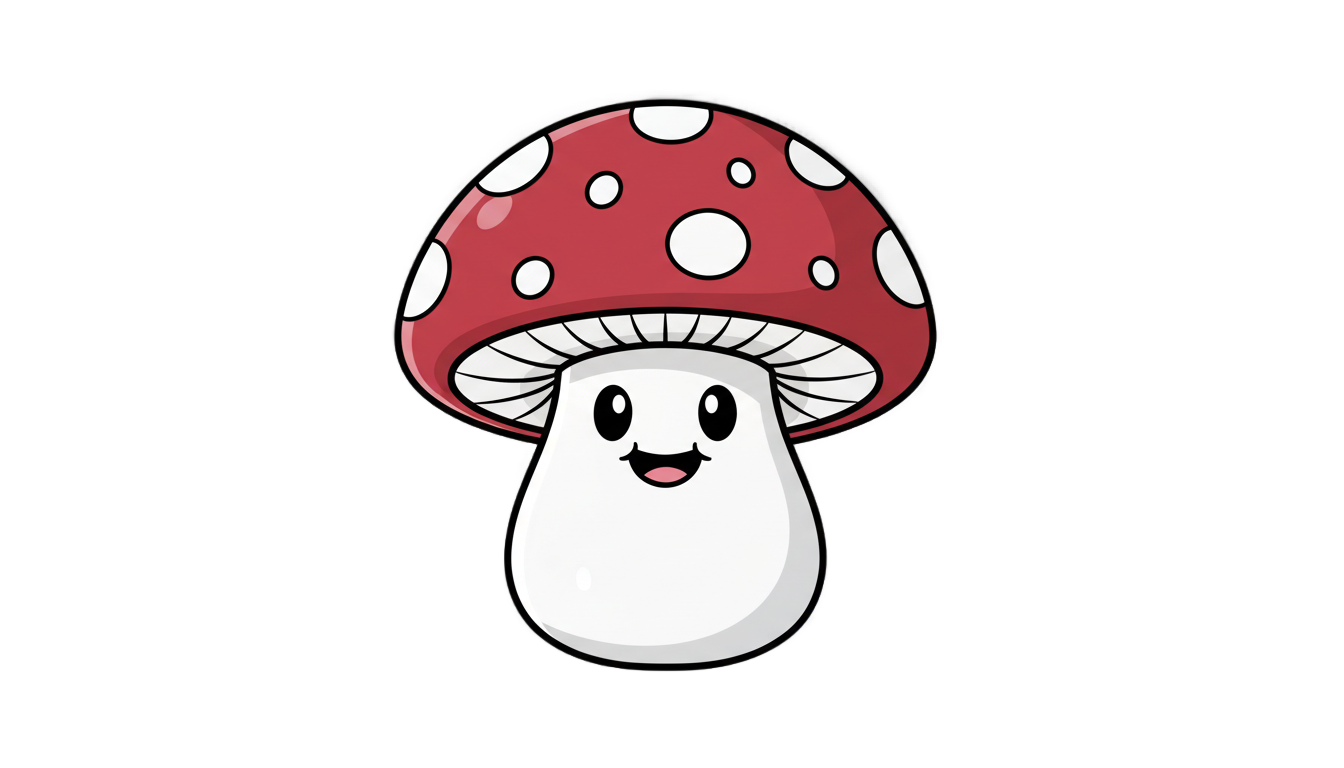 cute mushroom clipart png PNG transparent background