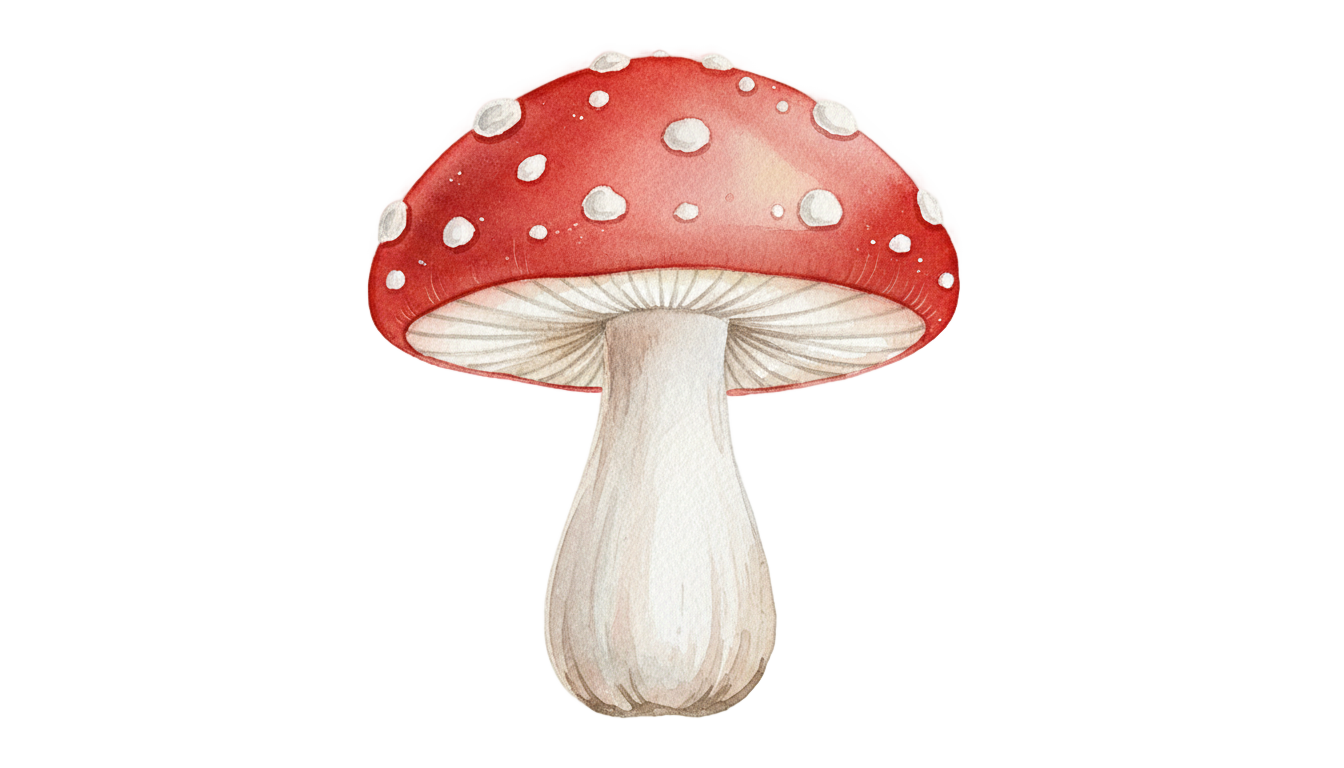 mushroom watercolor png PNG transparent background