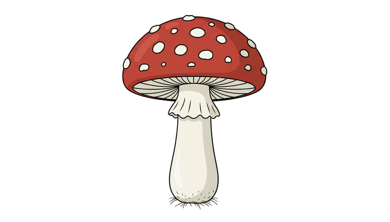 mushroom clipart black and white png PNG transparent background