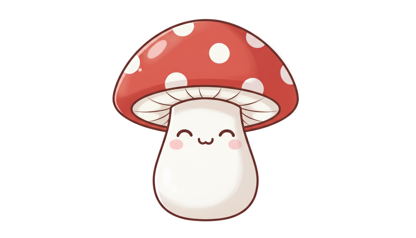 cute mushroom clipart png PNG transparent background