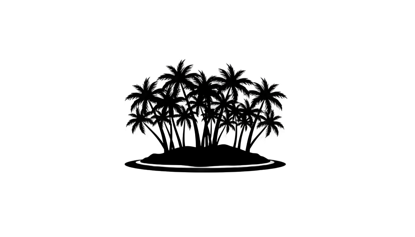 island silhouette png PNG transparent background