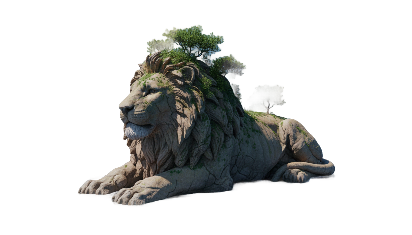 lion island png PNG transparent background