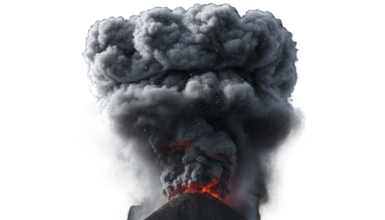 volcano smoke png PNG transparent background