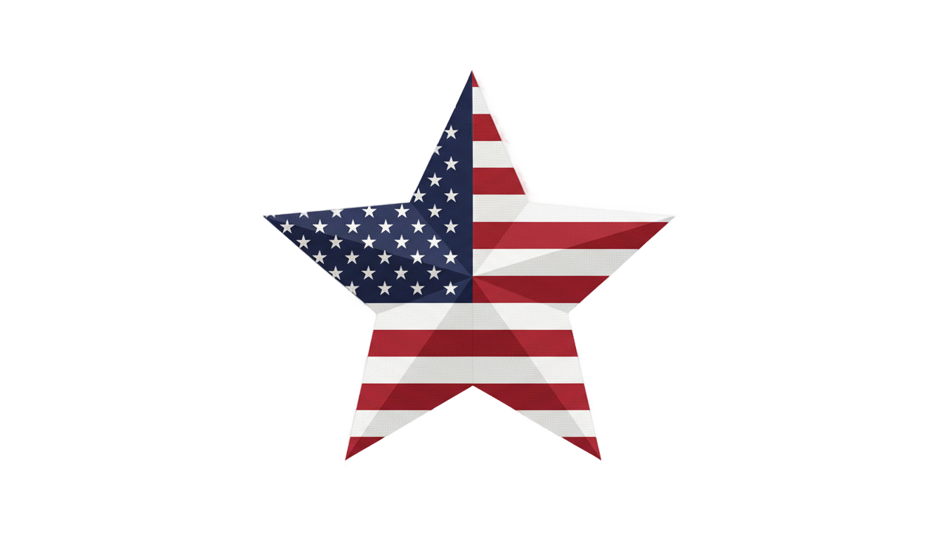 american flag star png PNG transparent background