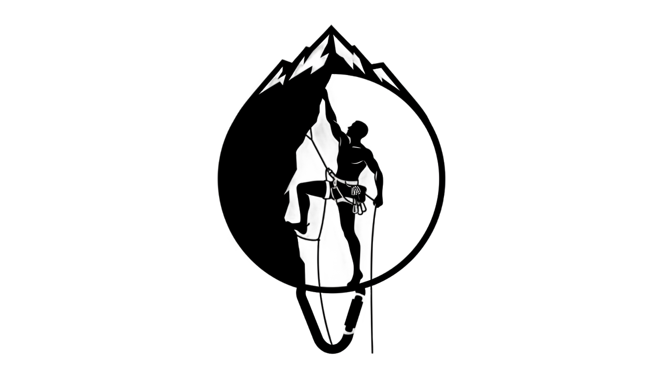 rock climbing logo png PNG transparent background